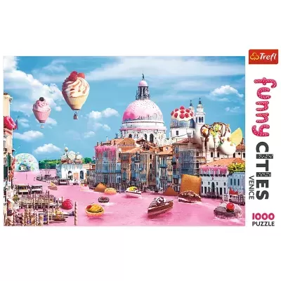PUZZLE FUNNY CITIES: VENEZA - 1000 PEÇAS, TREFL