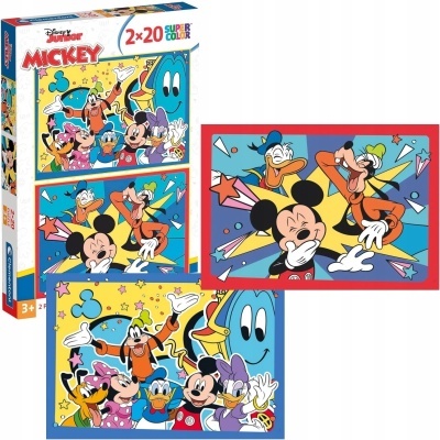 Jogo de puzzles Disney Junior Mickey com imagens de personagens coloridos
