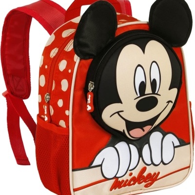MOCHILA INFANTIL COM BOLSA BOBBLEHEAD MICKEY MOUSE