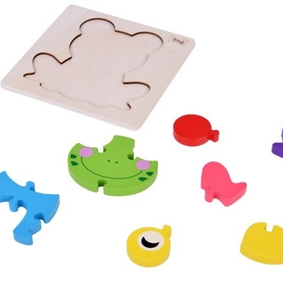 PUZZLE EM MADEIRA DE ANIMAIS 14.5X14.5CM