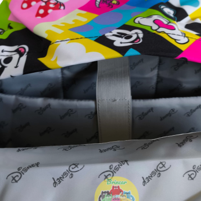 CONJUNTO ESCOLAR MOCHILA E ESTOJO TRIPLO DISNEY 100 ANOS MULTICOLORIDO