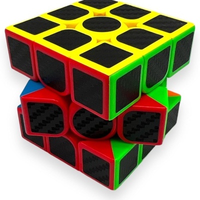 CUBO MÁGICO 3X3 EFEITO CARBONO