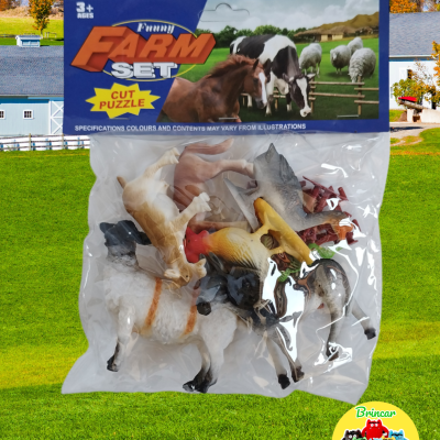 CONJUNTO FIGURAS MINIATURAS ANIMAIS - ANIMAIS DA QUINTA