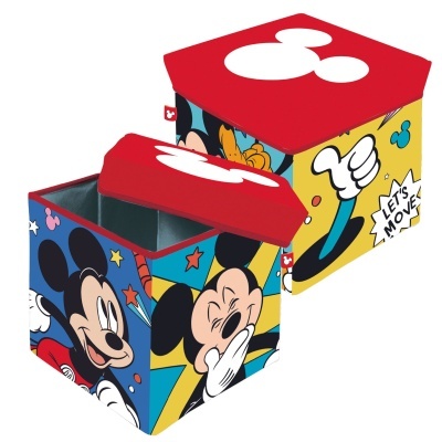 PUFE CAIXA DE BRINQUEDOS INFANTIL 30CM - MICKEY PUFE CAIXA DE BRINQUEDOS INFANTIL 30CM - MICKEY