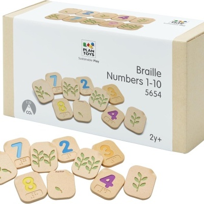 NÚMEROS EM BRAILLE DE 1 A 10, PLANTOYS