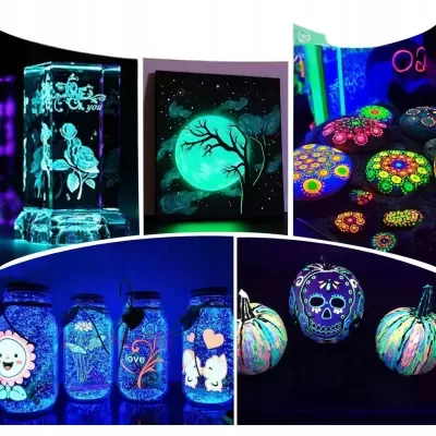 TINTA ACRÍLICA BRILHA NO ESCURO 4X60ML, NASSAU