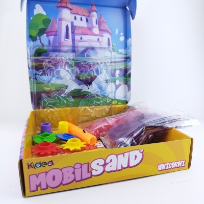 AREIA CINÉTICA 2X200g COM FORMAS E ACESSÓRIOS MOBILSAND - UNICÓRNIOS