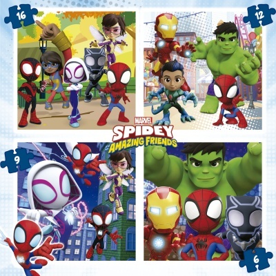 MALA COM 4 PUZZLES PROGRESSIVOS SPIDEY EDUCA