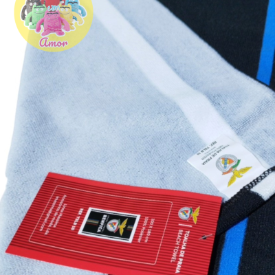 TOALHA 100X180CM MICROFIBRA OFICIAL SPORT LISBOA E BENFICA