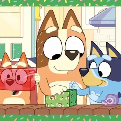 PUZZLE 4 EM 1 BLUEY SUPER COLOR, CLEMENTONI