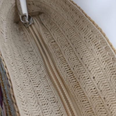 SACO DE PRAIA COM ALÇAS DE CORDA RISCAS MULTICORES