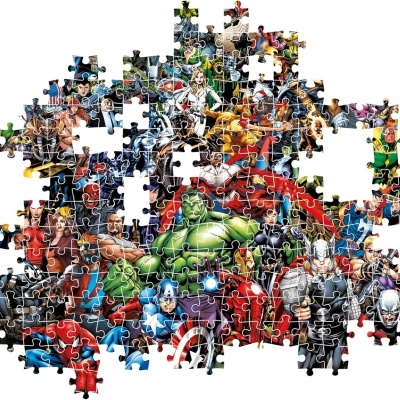 PUZZLE ALTA QUALIDADE: PERSONAGENS MARVEL - 1000 PEÇAS, CLEMENTONI