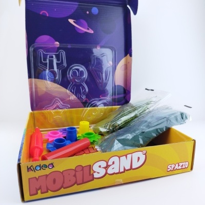AREIA CINÉTICA 2X200g COM FORMAS E ACESSÓRIOS MOBILSAND - ESPAÇO