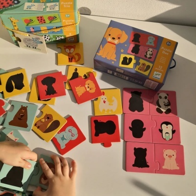 PUZZLE DUO - SOMBRAS DE ANIMAIS, DJECO