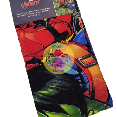 TOALHA DE PRAIA CRIANÇA MICROFIBRA AVENGERS