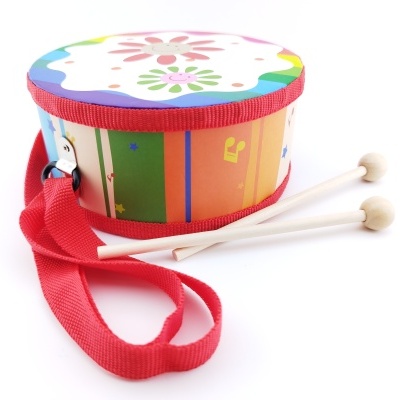 TAMBOR INFANTIL EM MADEIRA 15CM