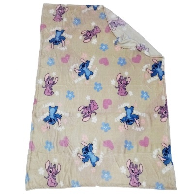 MANTA POLAR CORALINA INFANTIL 110X150CM - ANGEL E STITCH