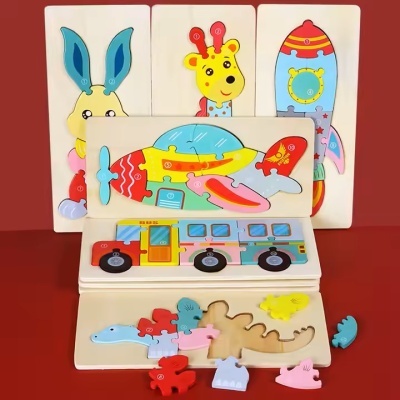 PUZZLE EM MADEIRA TEMÁTICO 20X10CM