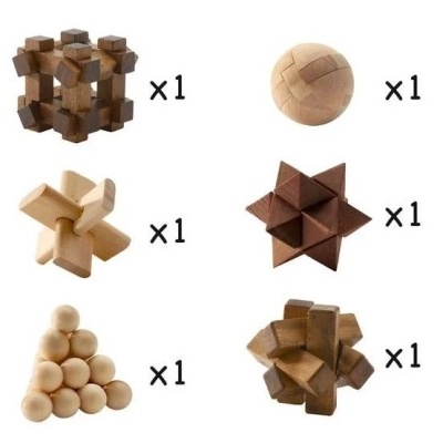 WOODIX - JOGO DE LÓGICA COM PEÇAS DE MADEIRA, DJECO