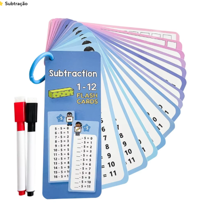 CONJUNTO DE CARTÕES DE TREINO MATEMÁTICO - ADIÇÃO E SUBTRAÇÃO