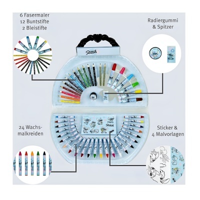 MALA DE COLORIR COM 51 PEÇAS - STITCH