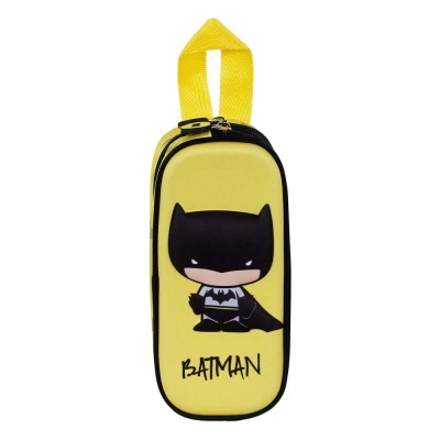 ESTOJO 3D ESCOLAR DE FECHO DUPLO AMARELO BATMAN