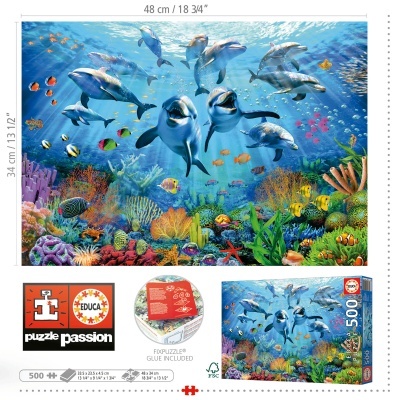 PUZZLE FESTA NO MAR - 500 PEÇAS, EDUCA