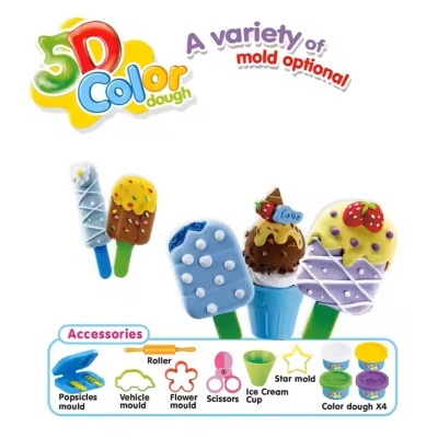 KIT MASSA MODELAR FORMAS DE GELADOS