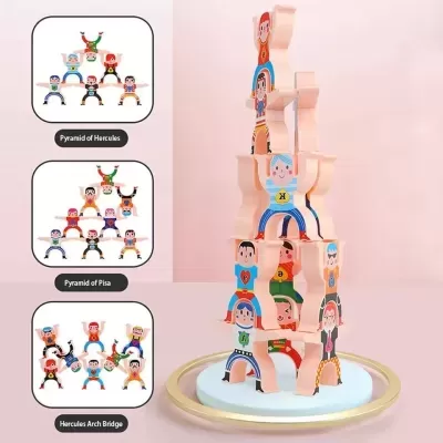 TRUPE ACROBÁTICA DE BLOCOS DE EMPILHAMENTO