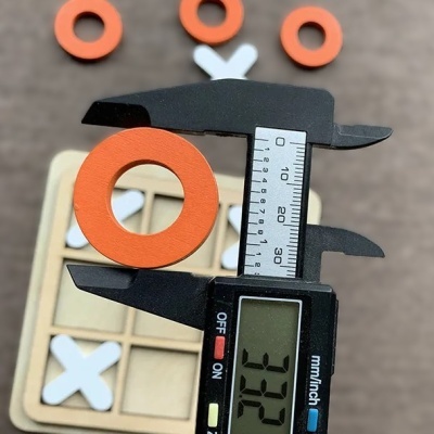 JOGO DO GALO XO EM MADEIRA 14CM