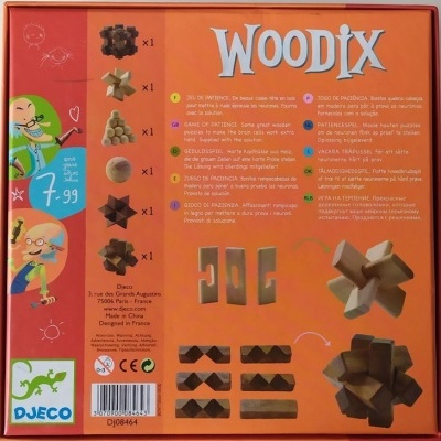 WOODIX - JOGO DE LÓGICA COM PEÇAS DE MADEIRA, DJECO