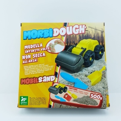 AREIA CINÉTICA 500g COM ACESSÓRIOS E VEÍCULOS, MOBILSAND