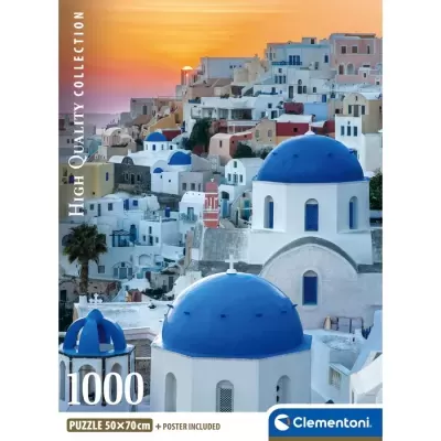 PUZZLE ALTA QUALIDADE: SANTORINI - 1000 PEÇAS, CLEMENTONI