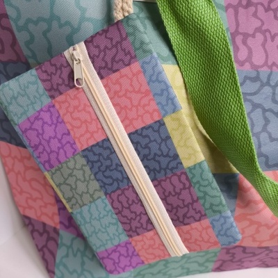 SACO DE PRAIA COM ALÇAS DE CORDA PADRÃO COLORIDO