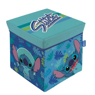 PUFE CAIXA DE BRINQUEDOS INFANTIL 30CM - STITCH PUFE CAIXA DE BRINQUEDOS INFANTIL 30CM - STITCH