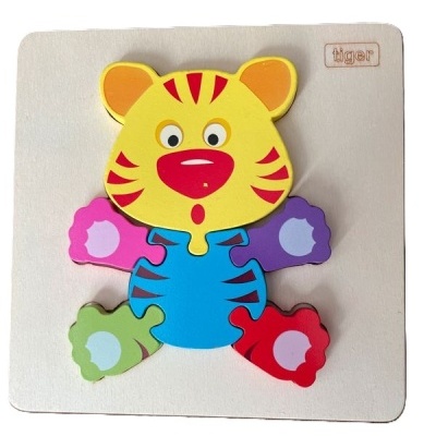 PUZZLE EM MADEIRA DE ANIMAIS 14.5X14.5CM