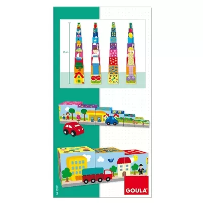 CUBOS EMPILHÁVEIS + CARRO, GOULA