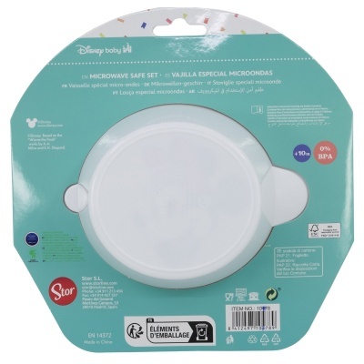 CONJUNTO MICROONDAS TIGELA E COLHER PARA BEBÉS - MICKEY MOUSE
