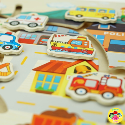 LABIRINTO DOS VEÍCULOS EM MADEIRA