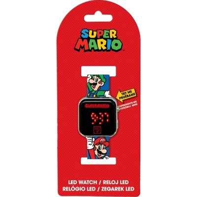 RELÓGIO DIGITAL LED DE PULSO SUPER MARIO