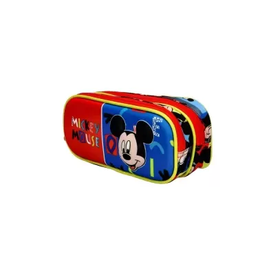 ESTOJO 3D ESCOLAR DE FECHO DUPLO MICKEY JOYFUL