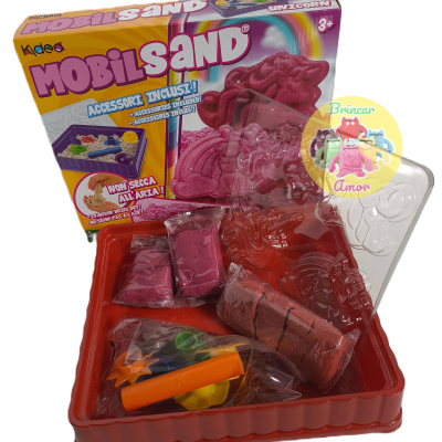 AREIA CINÉTICA 2X200g COM FORMAS E ACESSÓRIOS, MOBILSAND