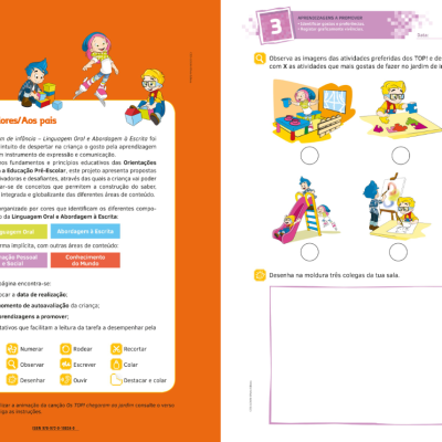 LIVRO TOP! NO JARDIM DE INFÂNCIA - LINGUAGEM ORAL E ABORDAGEM À ESCRITA - 5-6 ANOS