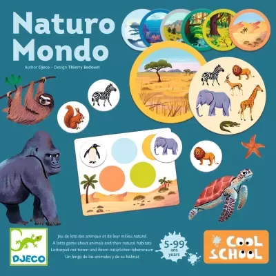 NATURO MONDO - JOGO DE LOTO SOBRE OS ANIMAIS E O SEU HABITAT DJECO NATURO MONDO - JOGO DE LOTO SOBRE OS ANIMAIS E O SEU HABITAT DJECO
