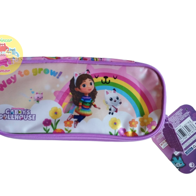 ESTOJO SIMPLES ESCOLAR 23CM GABBY'S DOLLHOUSE WAY TO GROW