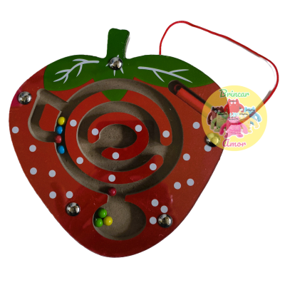 LABIRINTO MAGNÉTICO EM MADEIRA - MONTESSORI