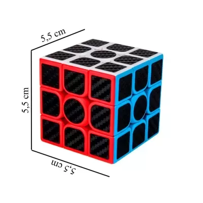 CUBO MÁGICO 3X3 EFEITO CARBONO