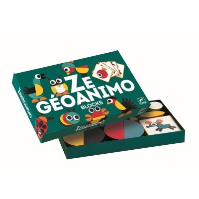 ZE GÉOANIMO BLOCKS - REPRODUZ ANIMAIS COM PEÇAS DE MADEIRA DJECO