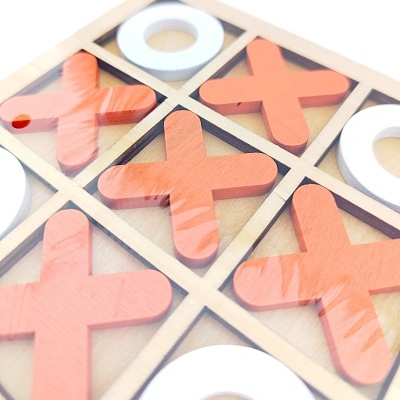 JOGO DO GALO XO EM MADEIRA 14CM