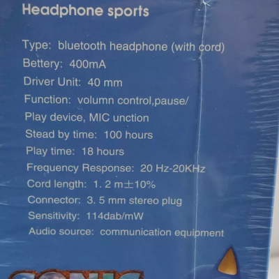 HEADPHONES BLUETOOTH PARA CRIANÇA - SONIC